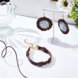 PH PandaHall 1.5mm Waxed Cord,100 Yards Waxed Cotton Cord Brown Waxed Thread Beading String Waxed Craft String for Bracelet Necklace Jewelry Waist Beads Making Crafting Beading Macrame