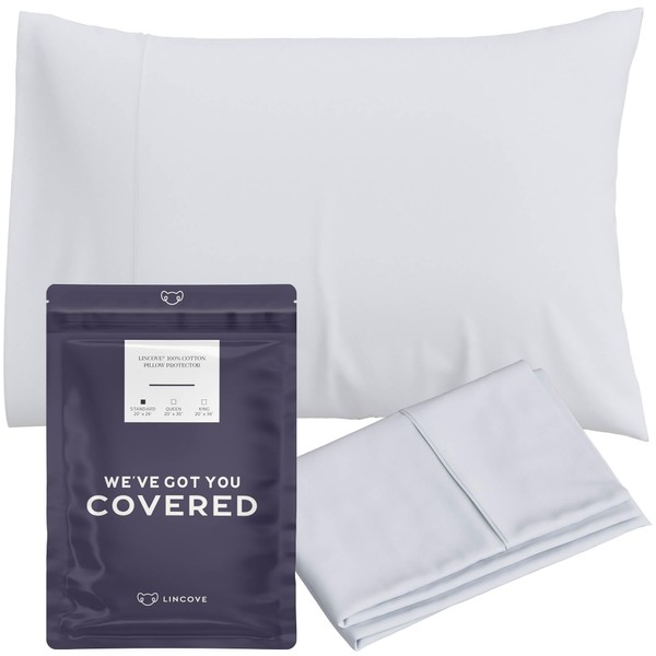 Lincove 100% Cotton Sateen Pillowcase - 500 Thread Count Luxury