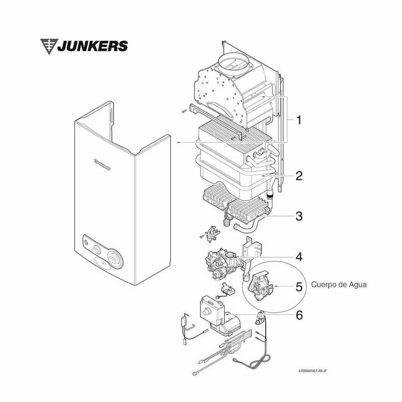 Body Water Venturi Stövchen Junkers WDR11B 8707006286