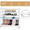 KEETDY 3-Tier Long Shoe Rack for Closet Metal Shoe Organizer