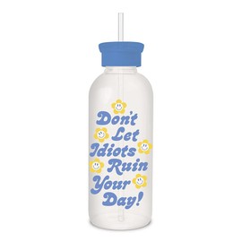 Studio Oh! Don't Let It Ruin Your Day Glass Water Bottle with Straw, 25 oz.