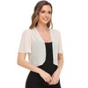 Women Shrug Soft Chiffon Open Front Sheer Short Sleeve Cardigans