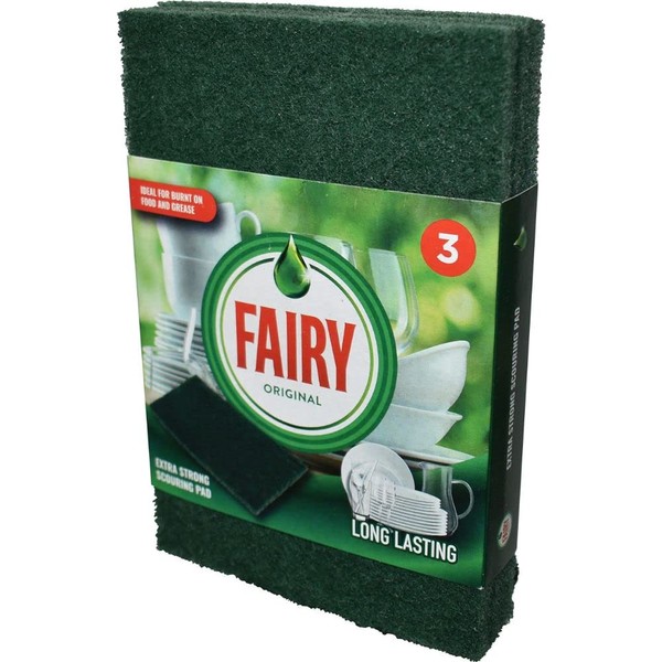 Fairy Original Extra Strong Scourer - Colour May Vary, Pack of 3