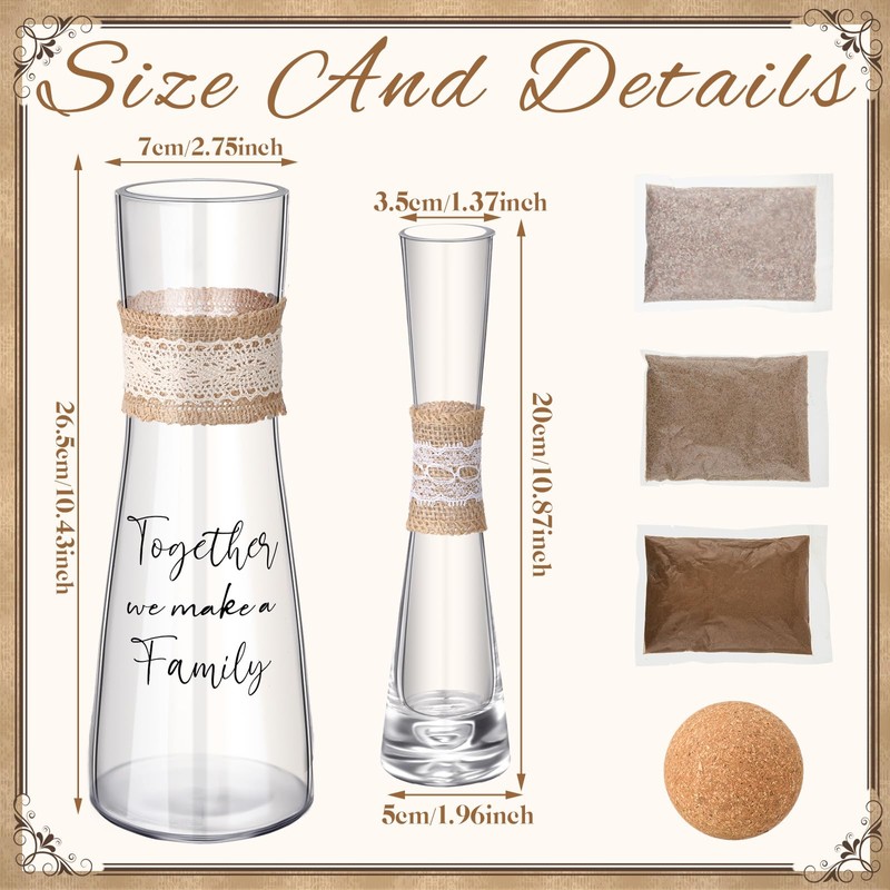 Irenare Unity Sand for Wedding Ceremony Set Include Ceremony Vase,