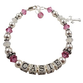 White Opal Crystal Cross Bracelet Jewelry for Girls