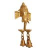 GURU JEE™ Handmade Brass Statue Lord Ganesha Wall Decor Sculpture