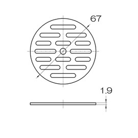 SANEI Drain Dish, Diameter 2.6 inches (67 mm), H40F-67