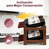 Porta Vinos de Madera 2 Niveles, Estante para Botellas