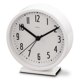Hama Skye White Non Ticking Alarm Clock