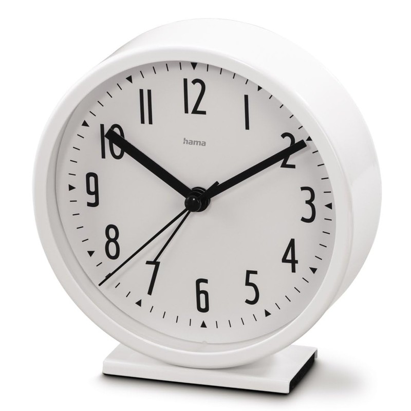 Hama Skye White Non Ticking Alarm Clock