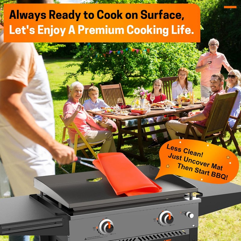 Griddle Mat Silicone Grill Cover Protective Grill Cover BBQ Grill