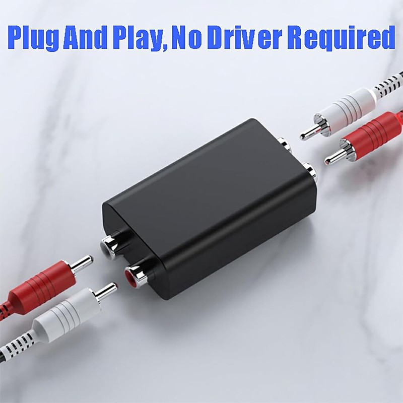 tieedhfu Metal RCA Noise Isolator Hum Elimina-tor Ground Loop Noise