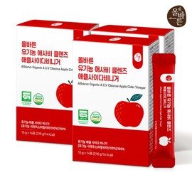 Correct Organic Aabi Cleans Apple Apple Sai Dabinigger 14 Poet 3 Box total 42 bags / 올바른 유기농 애사비 클렌즈 애플사이다비니거 14포 3박스 총 42포