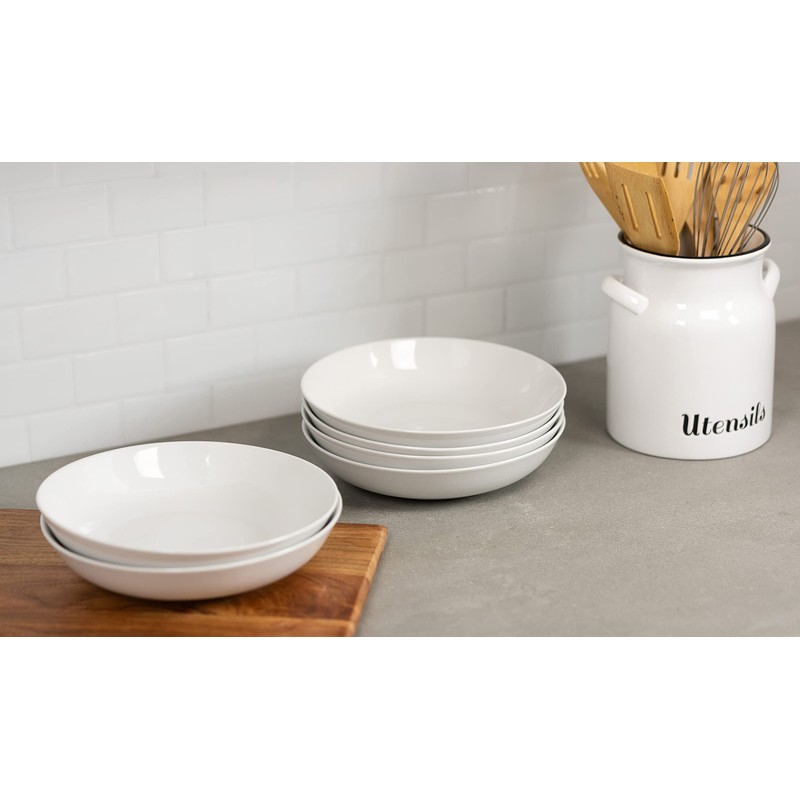 10 Strawberry Street Simply White 36 Oz Pasta/Dinner Bowl, Set