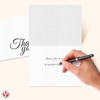 Thank You Greeting Cards and Envelopes – Elegant Linen Textured