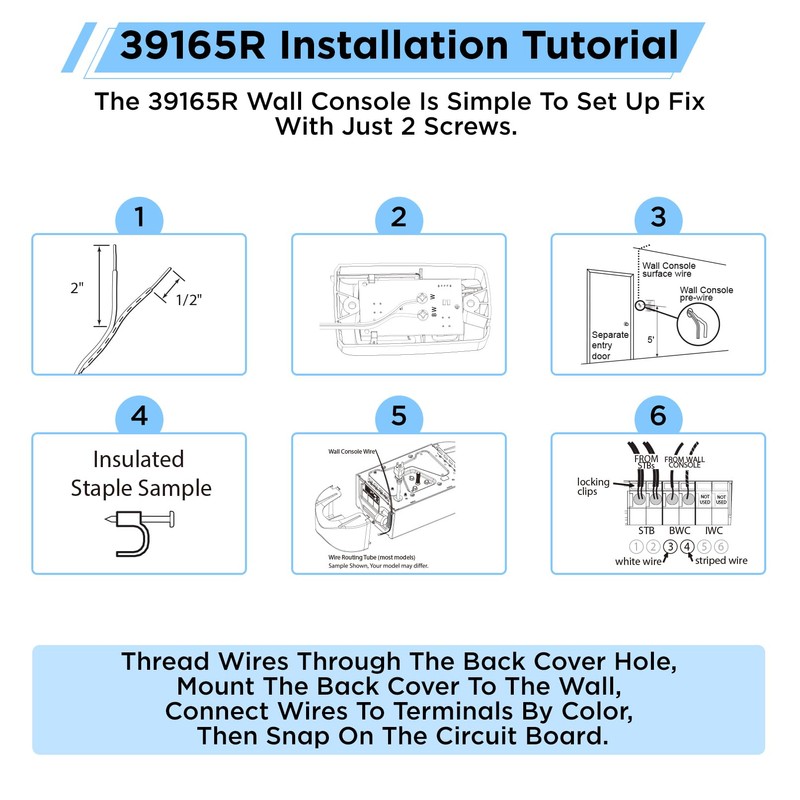 39165R Garage Door Openers Wall Console, Compatible with Genie Series