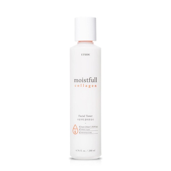 Etude Moistfull Collagen Toner , 6.76fl.oz (200ml) (21AD) | Water Essence Type Toner to Hydrate and Keep Your Skin Moistured