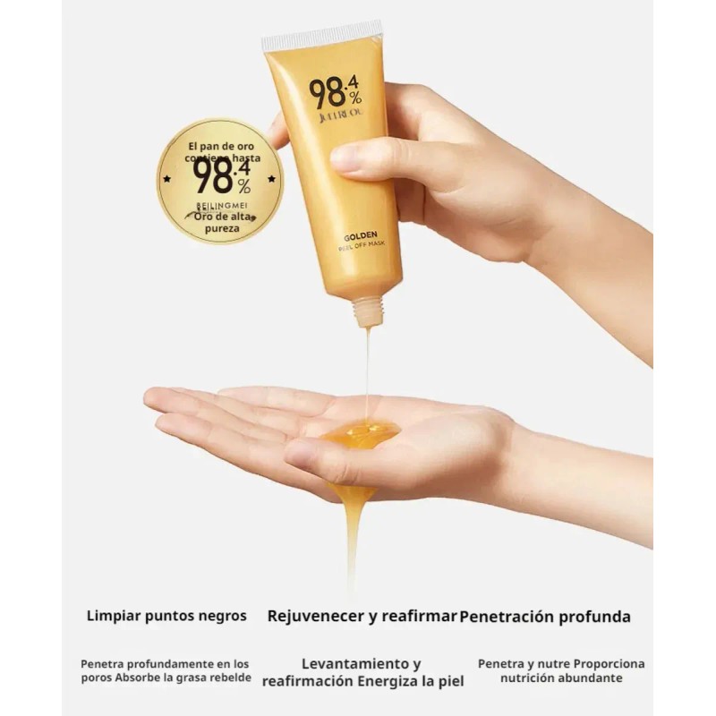 Máscara Exfoliante Gold Foil Facial Dorada Antienve