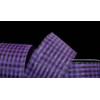 1 Pcs 2 1/2"W Gingham Wired Ribbon Purple Black 25