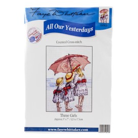 Faye Whittaker All Our Yesterdays Three Girls (Cross Stitch Kit), range, Mixed, 25 x 15 x 2 cm