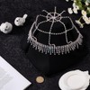 GORGECRAFT Headgear with Tassel and Crystal Rhinestone Multilayer Head Chain