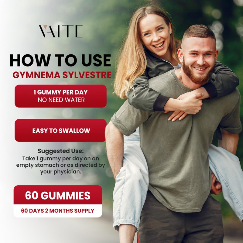 VAITE Gymnema Sylvestre Supplements 600mg – 20:1 Leaf Extract Gummies,