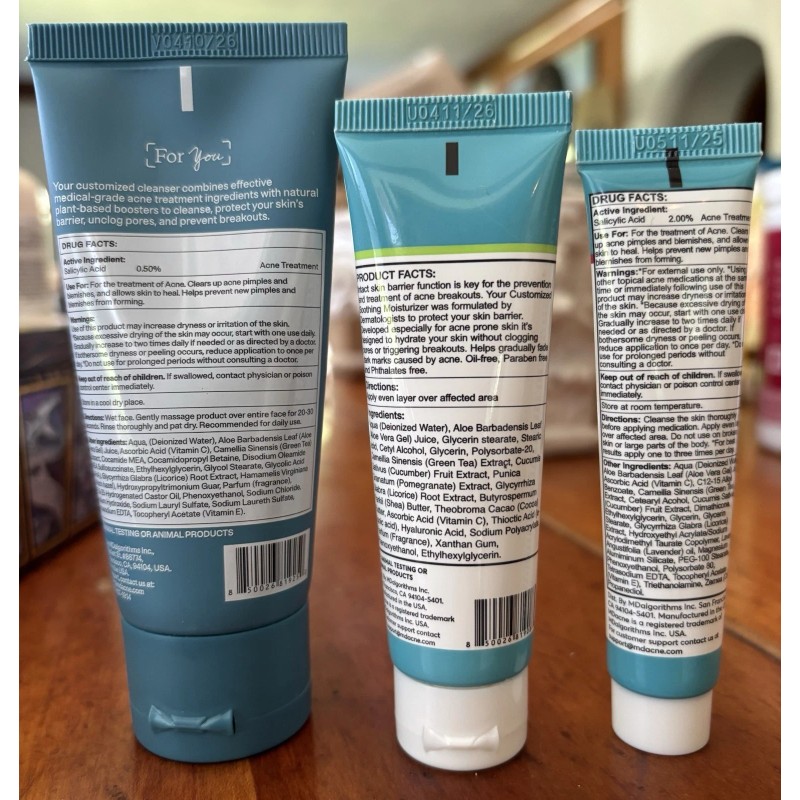 Retinol Md Acne Cleanser Moisturizer & Treatment Cream