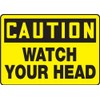 Accuform "Caution Watch Your Head" Safety Sign, Accu-Shield™, 7 x