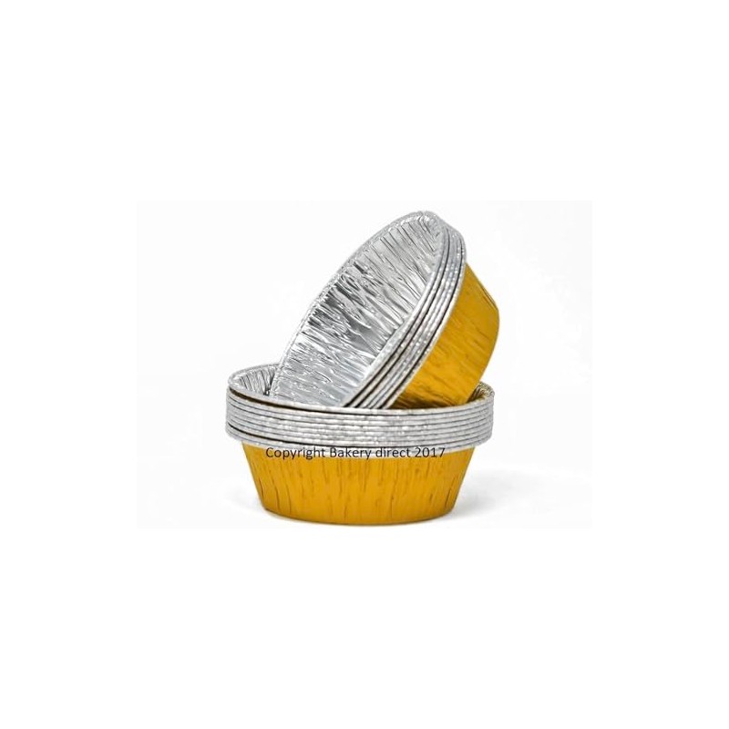 Bakery Direct 130 Round Gold Pie foils/Dishes