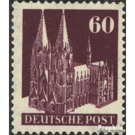 Bizonal (Allied Cast) 93W IV A tight dentate with hinge 1948 Buildings (Stamps for collectors) Christianity