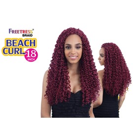 BEACH CURL 18" (4 Pack, 1 Jet Black) - Freetress Synthetic Crochet Braid