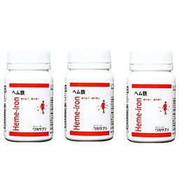 【×3個】ワカサプリ ヘム鉄 90粒