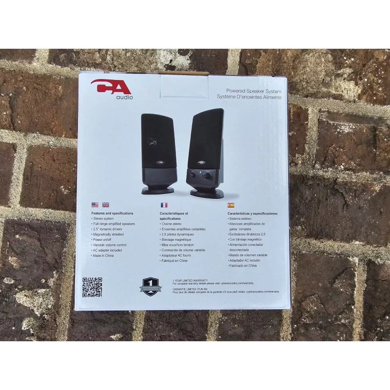 Cyber Acoustics CA-2002 multimedia desktop computer speakers