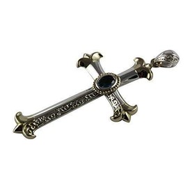 Cross Lilies Jesus Silver 925 Silver Pendant