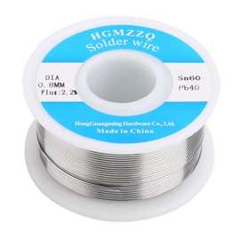 HGMZZQ 60/40 Tin Lead Solder Wire with Rosin for Electrical Soldering 0.039 inch-0.22lbs(1.0mm-100g)