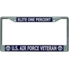 Elite One Percent U.S. Air Force Veteran Chrome License Plate