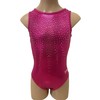 LIL'FOX Gymnastics Leotards for Girls - HOT PINK SHINY FOIL