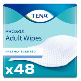 TENA ProSkin Ultra Body Wipes for Adults, 48 Count (Pack of 1), White