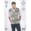 King Cole Mens Double Knitting Pattern Sleeveless Slipover & Waistcoat
