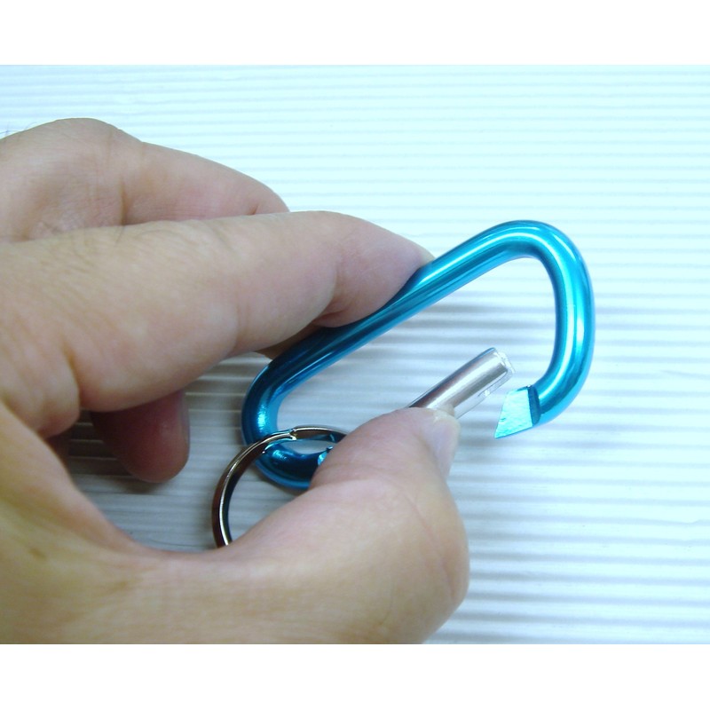 Carabiner Key Holder 60 mm [Blue Pack of 2]