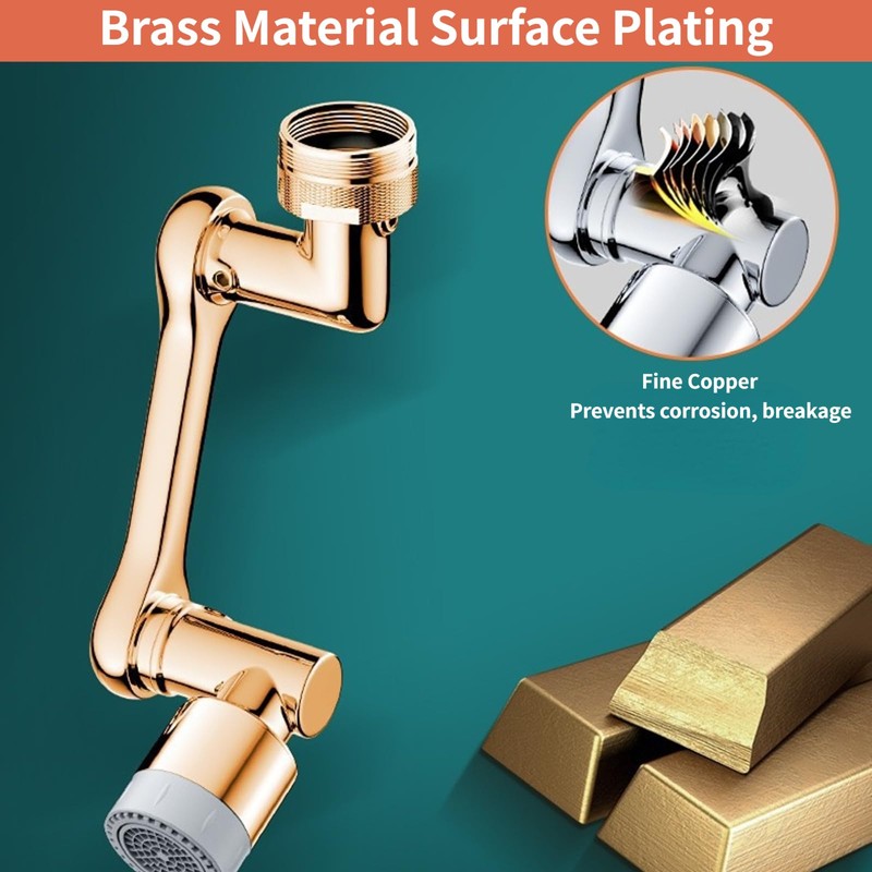 ELESULTRA 1440° Swivel Sink Faucet Extender - Universal Kitchen Sprayer,