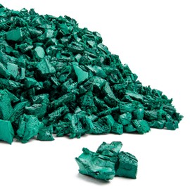 Playsafer Rubber Mulch Nuggets Protective Flooring for Playgrounds, Swing-Sets, Play Areas, and Landscaping (40 LBS - 1.55 CU. FT., Green)