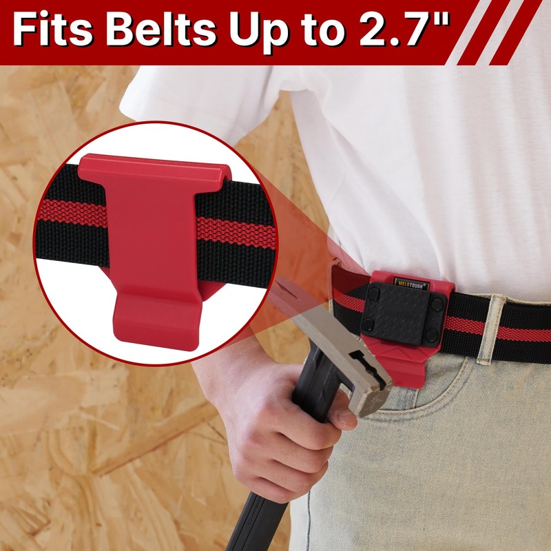 MELOTOUGH Magnetic Tool Holder, N48 Strong Magnetic Belt Clip for