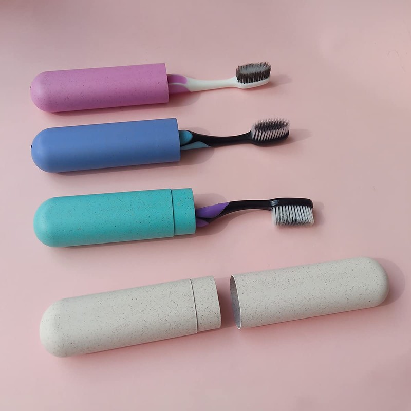 ZYYC 4 Pack Travel Toothbrush Case, Holder Toothbrush Travel Containers