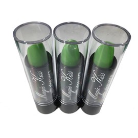 [terry_and_jun] Magic Kiss Aloe Bella Non-Falling Lipstick Hawaii Classic Souvenir Set of 3 (Green/Green)