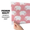 GRAPHICS & MORE White Elephant Pattern Pink Gift Wrap Wrapping