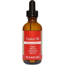 Plantlife Natural Castor Oil - Pure & Cold-Pressed for Enhanced Hair and Skin Nourishment - Ideal for Eyebrow, Eyelash & Hair Growth, Skin Hydration - 4 Fl Oz
