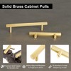 QOGRISUN 2-Pack Solid Brass Cabinet Pulls Hexagon Drawer Handles, 3-Inch