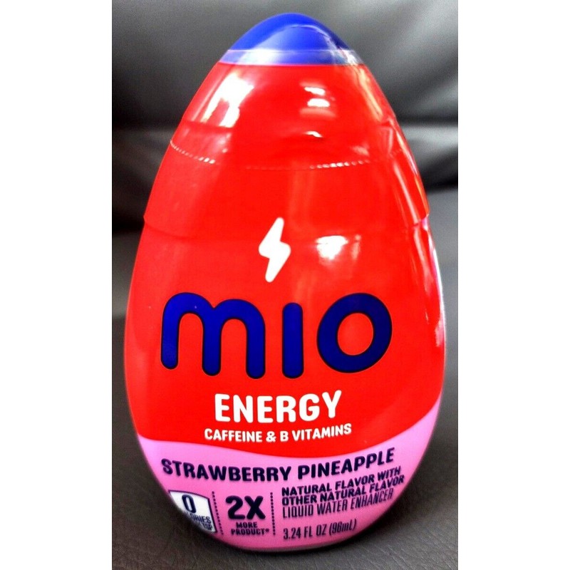 MIO 4 HUGE 2X=8reg Mio Energy Strawberry Pineapple CAFFEINE Liquid