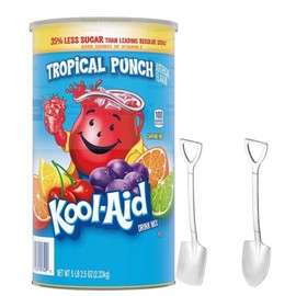 Candy Freezer KA Tropical Punch Flavored Powdered Drink Mix 82.5 Per Canister with Candy Freezer Mini Metal Shovel Spoons